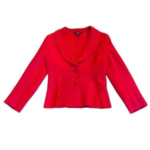 Stills  Amsterdam hot pink felted wool structured cardigan sweate…
